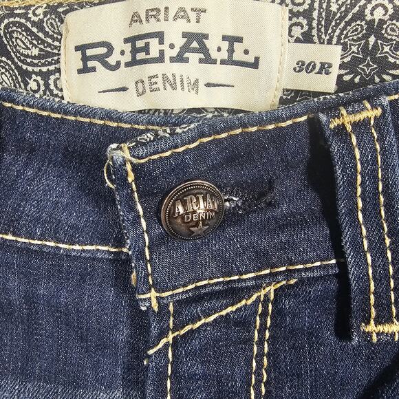 ARIAT R.E.A.L. Denim Spitfire Boot Cut Riding Jeans Size 30R - Picture 10 of 12